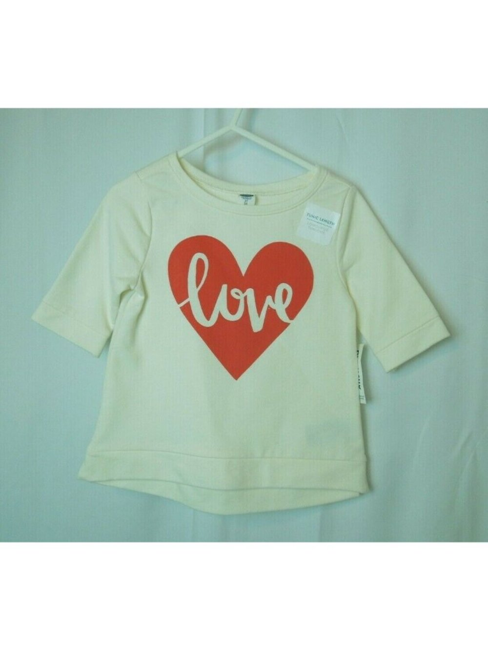 Toddler Girl Old Navy Heart LOVE Tunic Length Pullover Sweater Size 2T